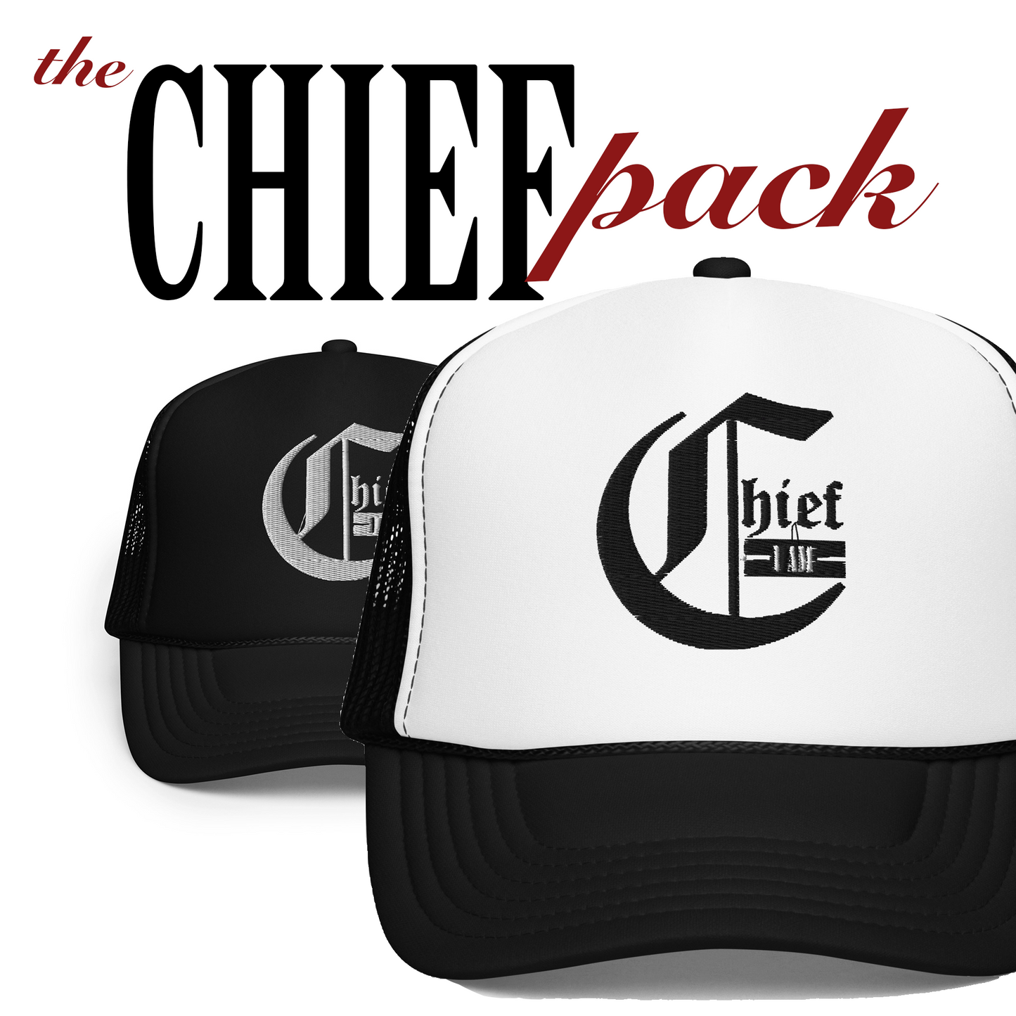 š„The Chief Packš„Limited Edition Black and Panda Truckers